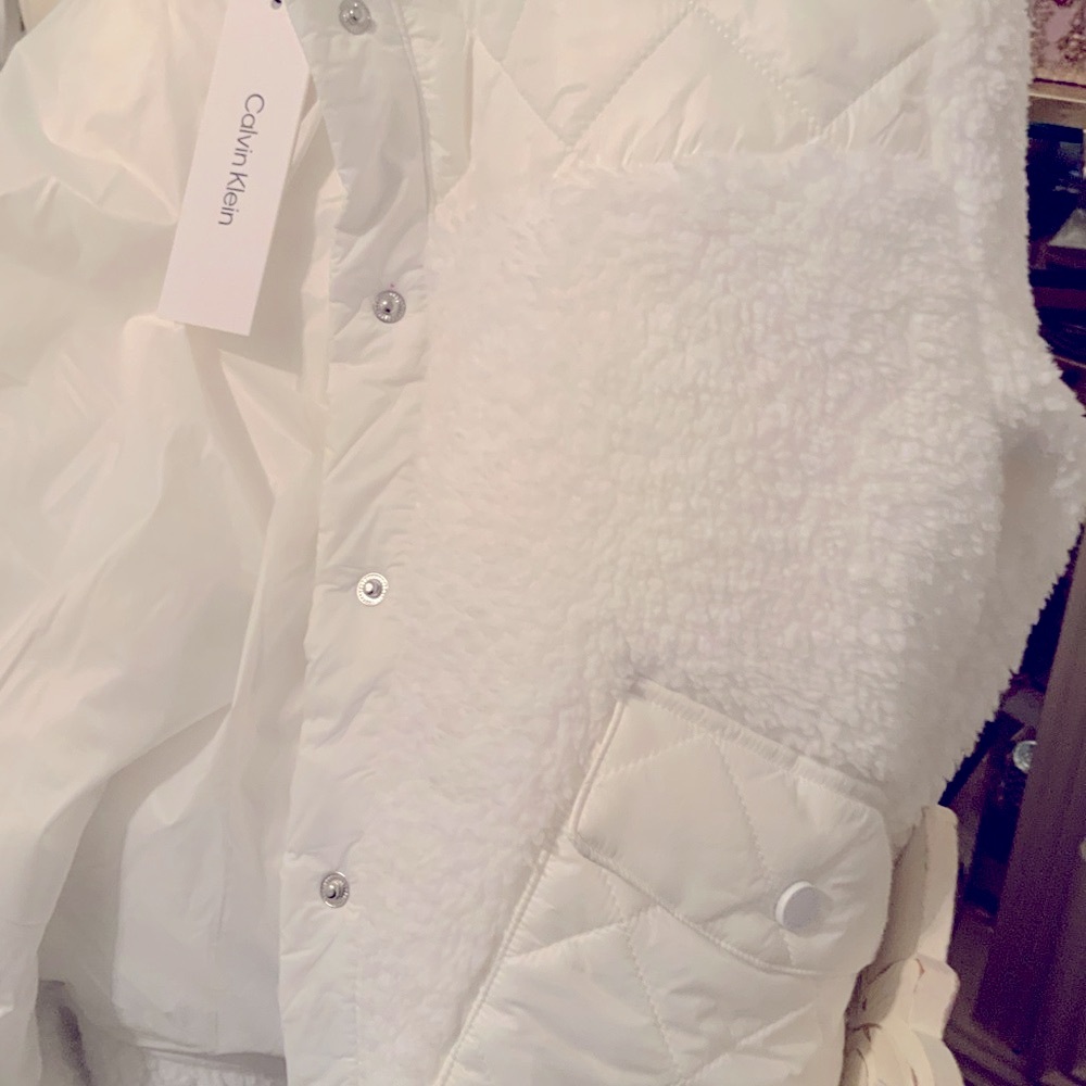 Calvin Klein Ivory Button-Up Jacket - Picture 5 of 10
